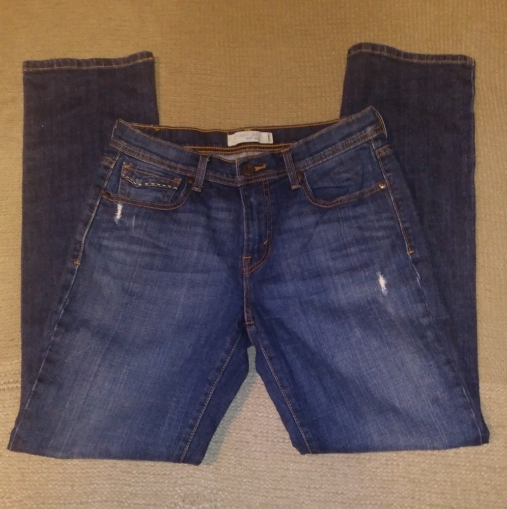 Levi's 505 Straight Leg Jeans Distressed EUC